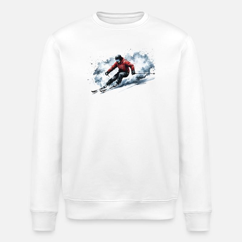 Skieurs Deep Snow Freeride Action - Sweat bio ROLLER Stanley/Stella Unisexe - blanc