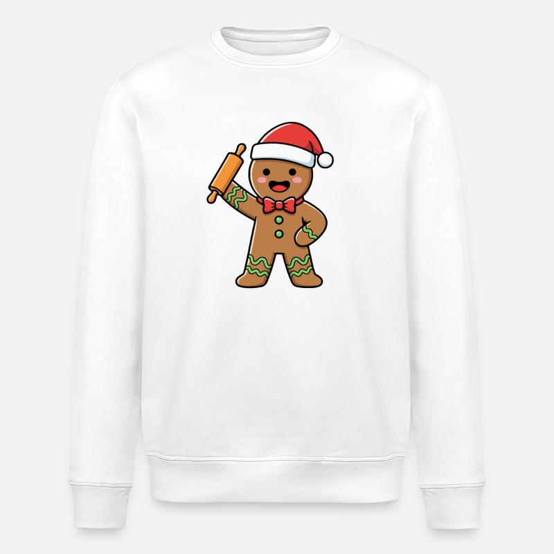 Christmas Baking Winter Humor - Stanley/Stella Unisex Bio-Sweatshirt ROLLER - Weiß