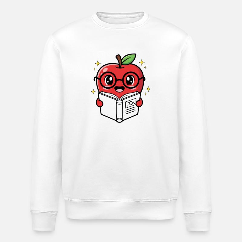 Fruit Cartoon Learning and Reading - Stanley/Stella Unisex Bio-Sweatshirt ROLLER - Weiß