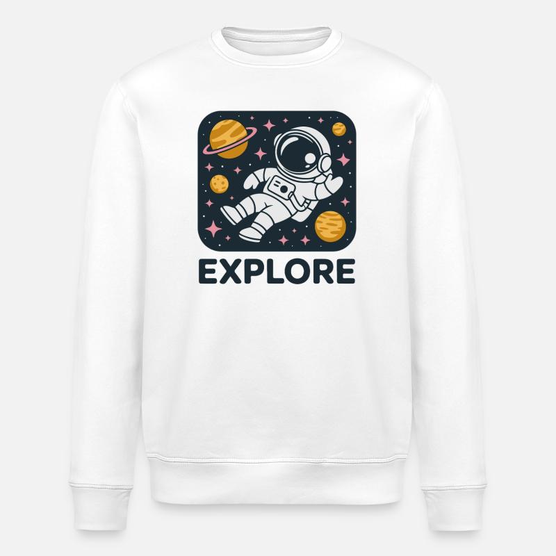 Explorez l’astronaute de l’espace - Sweat bio ROLLER Stanley/Stella Unisexe - blanc