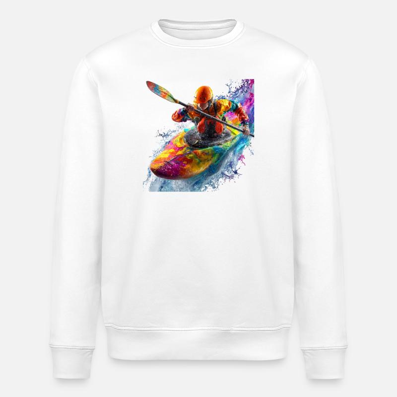 Kayak explosion de couleurs - Sweat bio ROLLER Stanley/Stella Unisexe - blanc