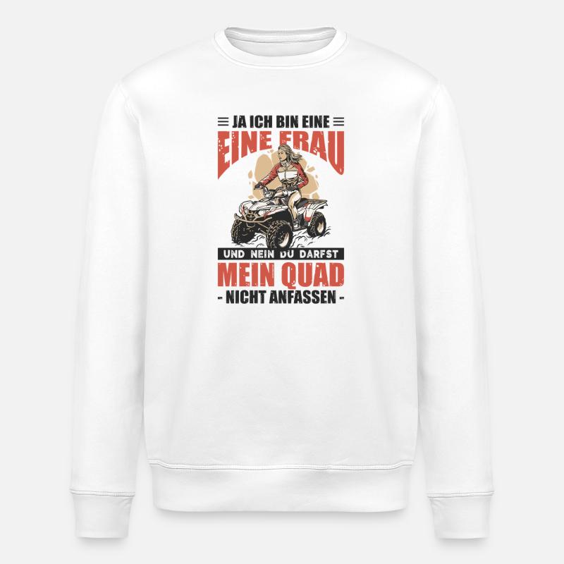 Du Darfst Mein Quad Nicht Anfassen - Stanley/Stella Unisex Bio-Sweatshirt ROLLER - Weiß