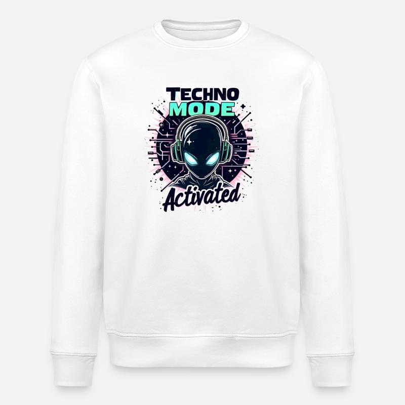 Mode Techno activé – Rave Music - Sweat bio ROLLER Stanley/Stella Unisexe - blanc