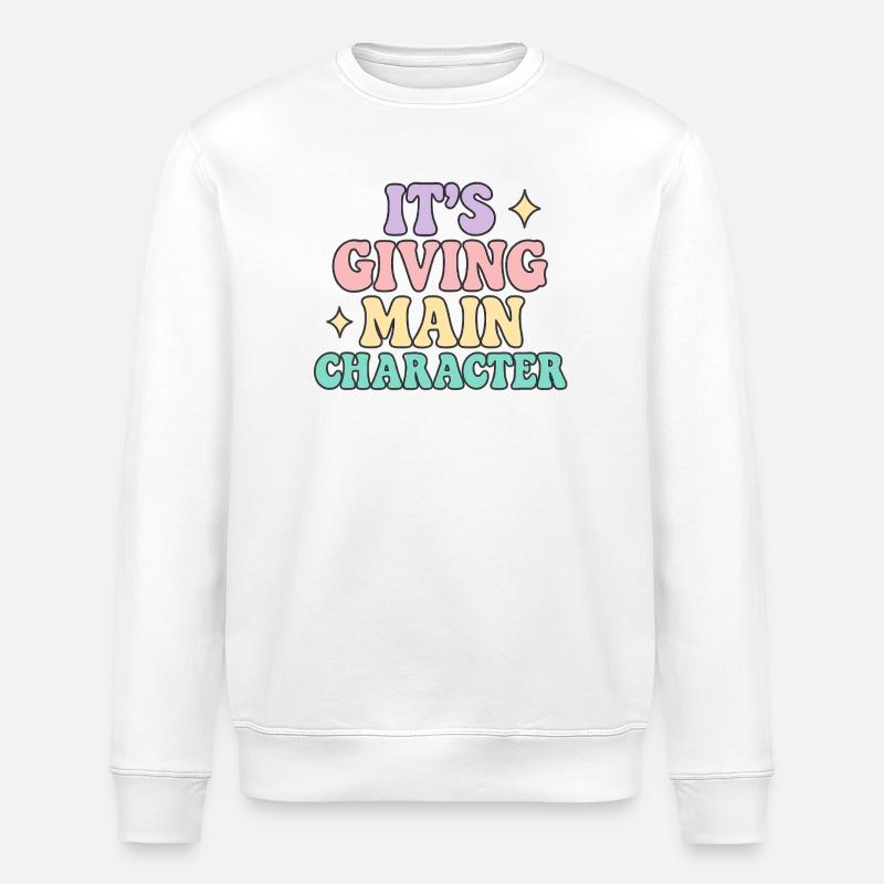 Main-Character-Vibes - Stanley/Stella Unisex Bio-Sweatshirt ROLLER - Weiß
