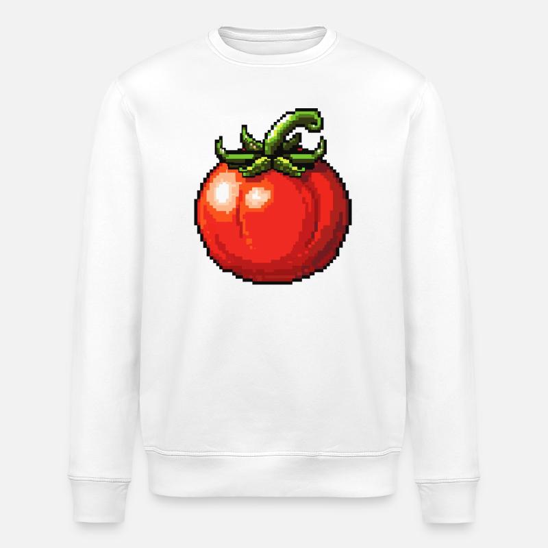 PixelTomate Retro - Stanley/Stella Unisex Bio-Sweatshirt ROLLER - Weiß
