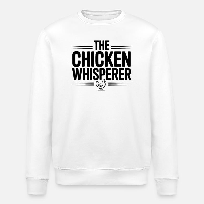 Le chuchoteur de poulet - Sweat bio ROLLER Stanley/Stella Unisexe - blanc