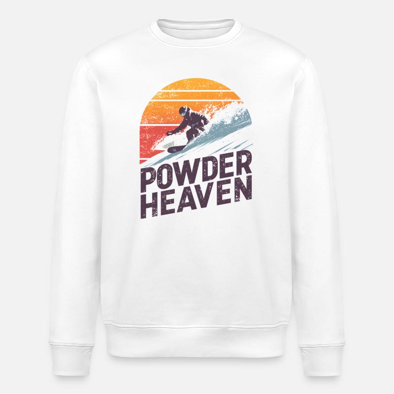 Freeride Snowboard Rétro Sunset - Sweat bio ROLLER Stanley/Stella Unisexe - blanc