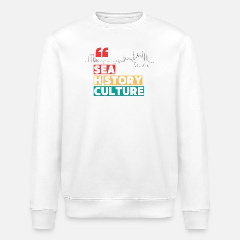 History - Stanley/Stella ROLLER Unisex Organic Sweatshirt - white