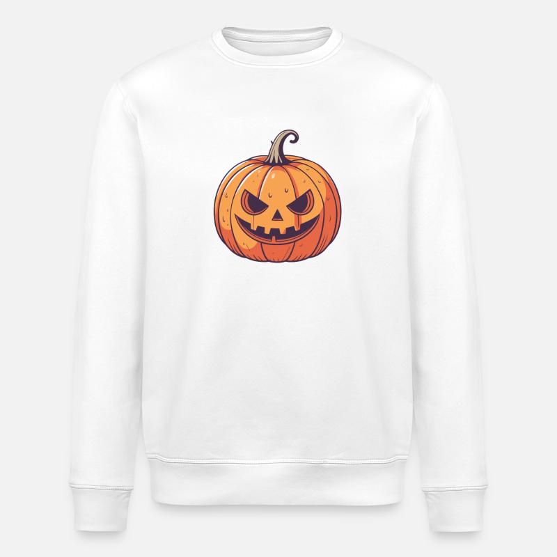Citrouille Jack o'Lantern Graphique - Sweat bio ROLLER Stanley/Stella Unisexe - blanc