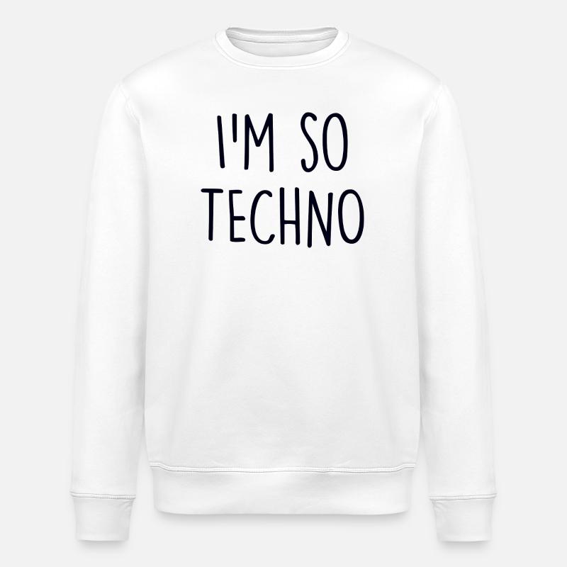 Techno lover - Stanley/Stella ROLLER Unisex Organic Sweatshirt - white