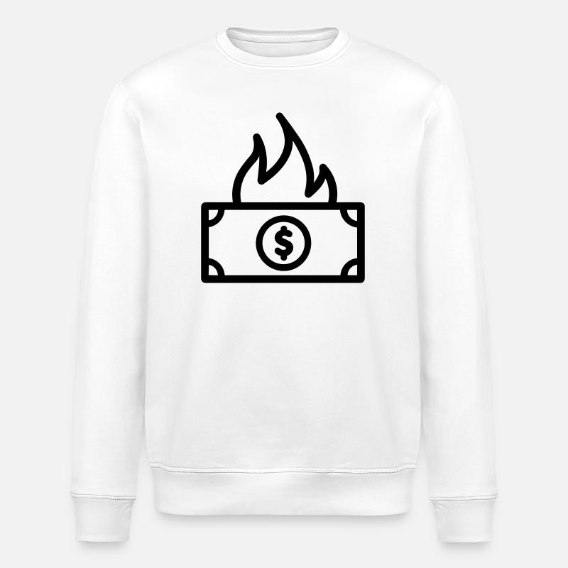 Argent qui Brûle - Sweat bio ROLLER Stanley/Stella Unisexe - blanc