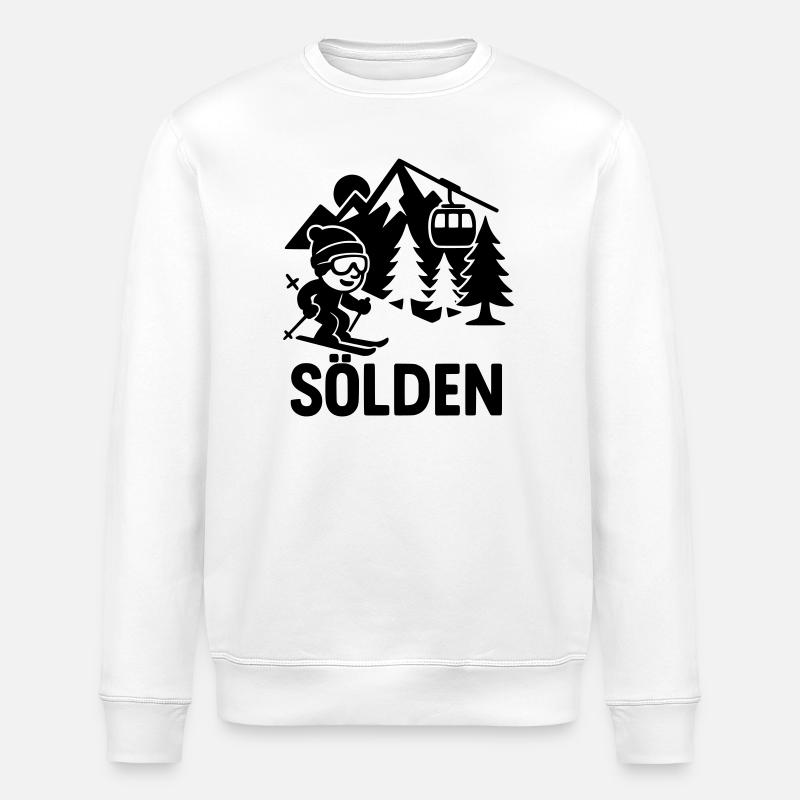 Sölden Ski - Stanley/Stella ROLLER Unisex Organic Sweatshirt - white