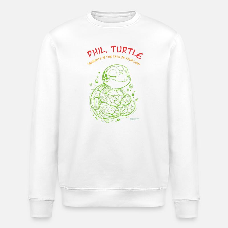 T-shirt Phil Turtle Zen Path - Sweat bio ROLLER Stanley/Stella Unisexe - blanc