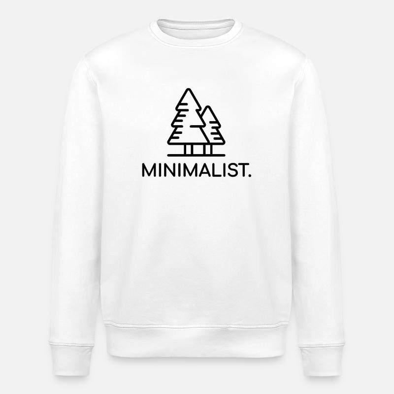 MINIMALIST. SCHWARZER FIR - Stanley/Stella Unisex Bio-Sweatshirt ROLLER - Weiß