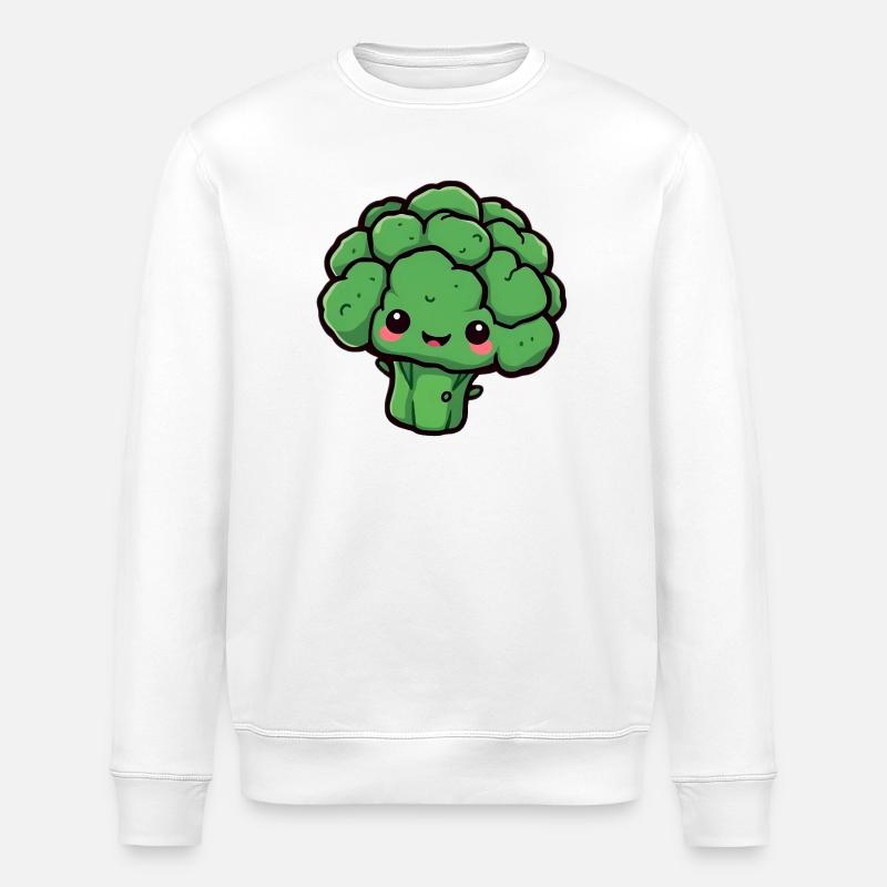Broccoli - Stanley/Stella ROLLER Unisex Organic Sweatshirt - white