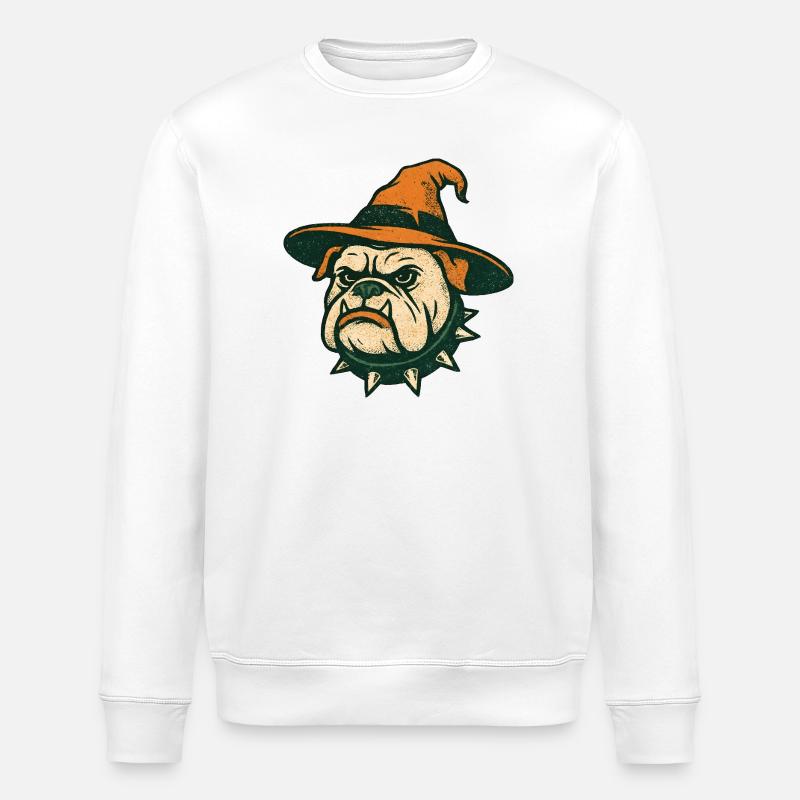 Bouledogue Sorcier Halloween - Sweat bio ROLLER Stanley/Stella Unisexe - blanc