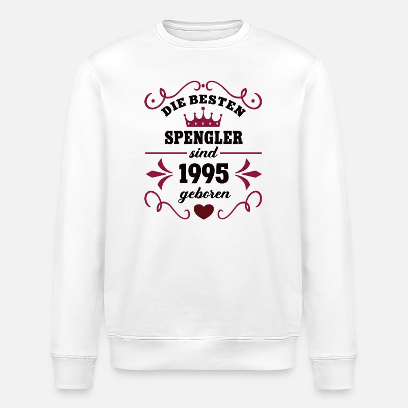 1995 Ferblantier Anniversaire Collègue de travail - Sweat bio ROLLER Stanley/Stella Unisexe - blanc