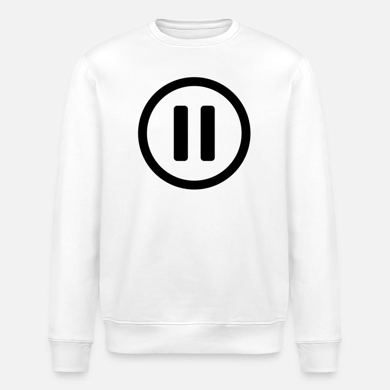 Icône Pause - Sweat bio ROLLER Stanley/Stella Unisexe - blanc