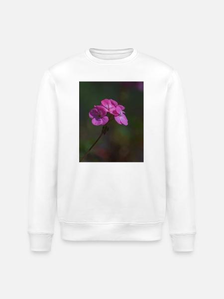 fleurs roses - Sweat bio ROLLER Stanley/Stella Unisexe - blanc