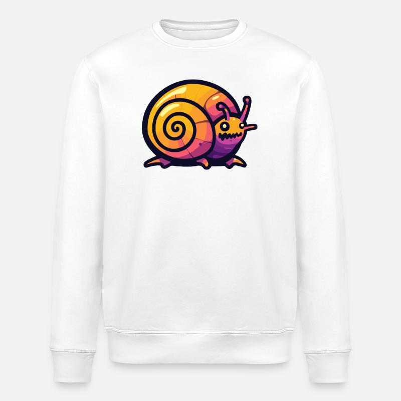 Snail Halloween Comic Funny - Stanley/Stella ROLLER Unisex Organic Sweatshirt - white