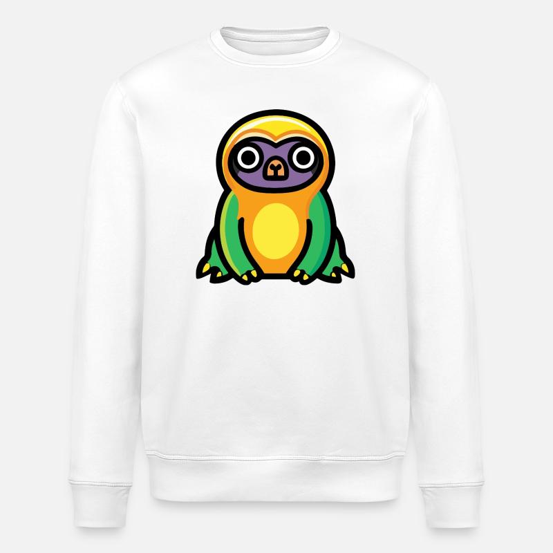 Sloth Halloween Comic Funny - Stanley/Stella ROLLER Unisex Organic Sweatshirt - white