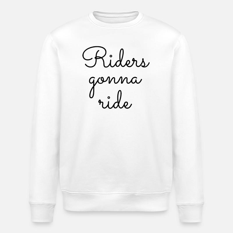 ! Riders gonna Ride - Stanley/Stella Unisex Bio-Sweatshirt ROLLER - Weiß