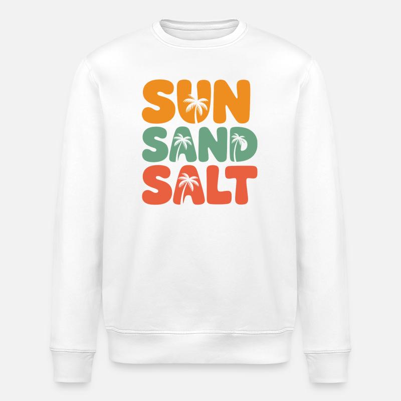 Été - Soleil, sel et sable - Sweat bio ROLLER Stanley/Stella Unisexe - blanc