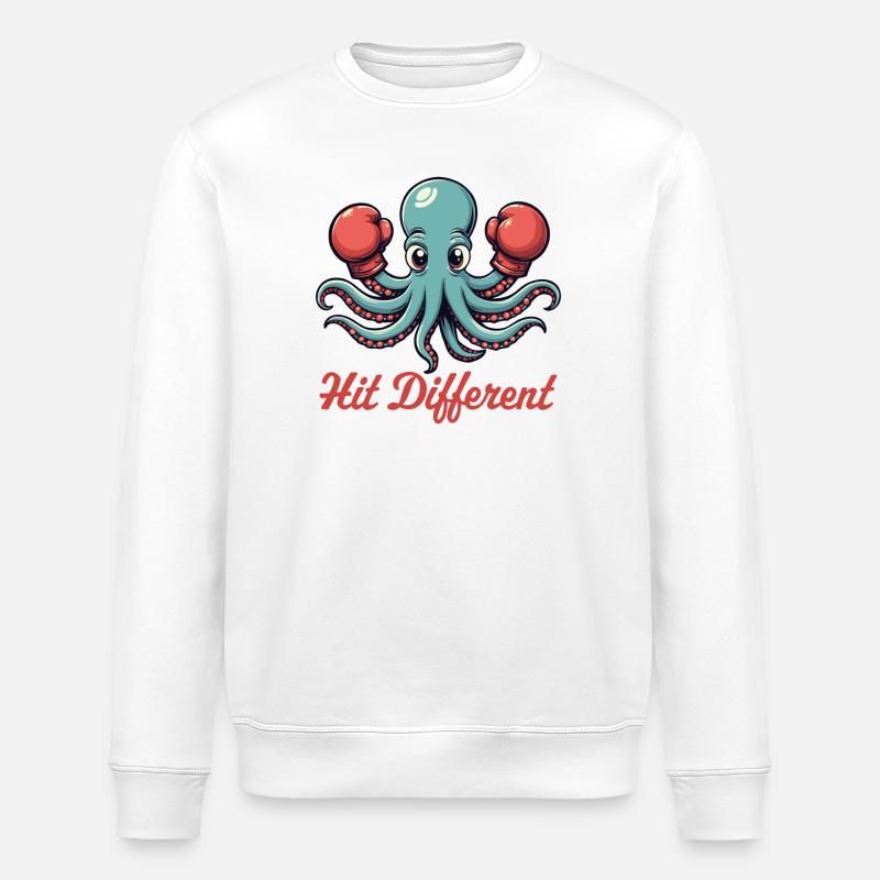 Frapper différemment - Sweat bio ROLLER Stanley/Stella Unisexe - blanc