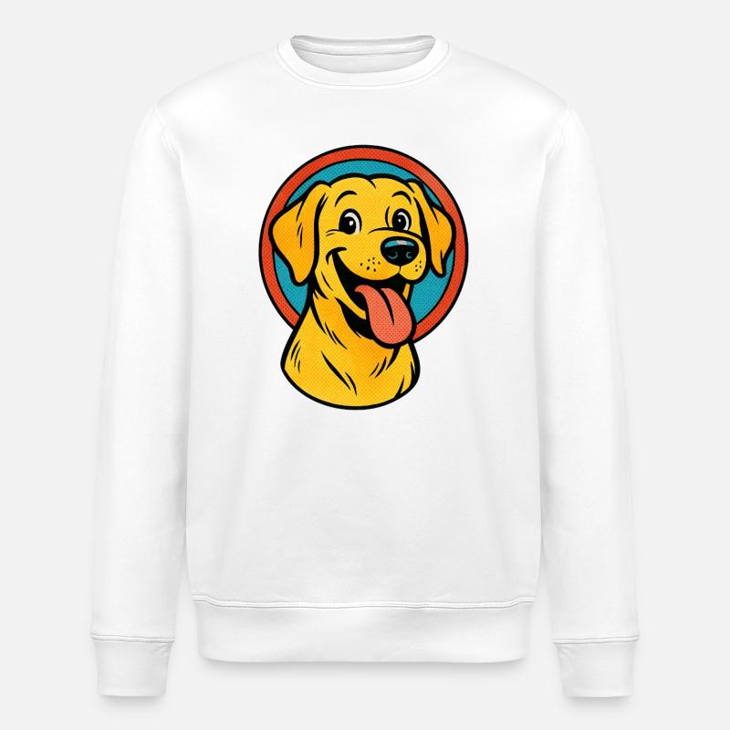 Labrador Retriever Pop Art - Sweat bio ROLLER Stanley/Stella Unisexe - blanc