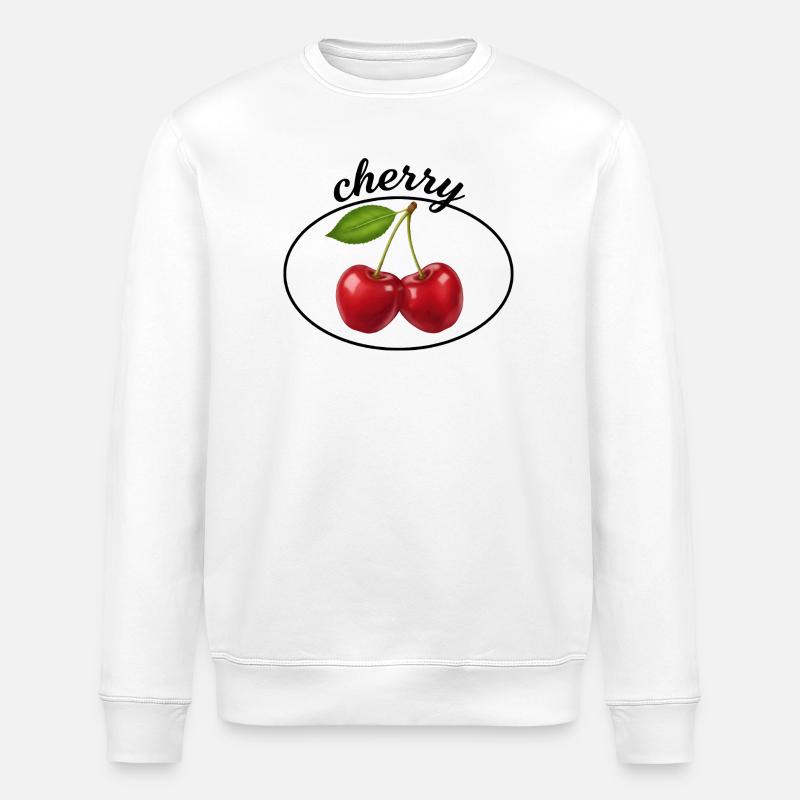 Emblème Duo Cerise - Sweat bio ROLLER Stanley/Stella Unisexe - blanc