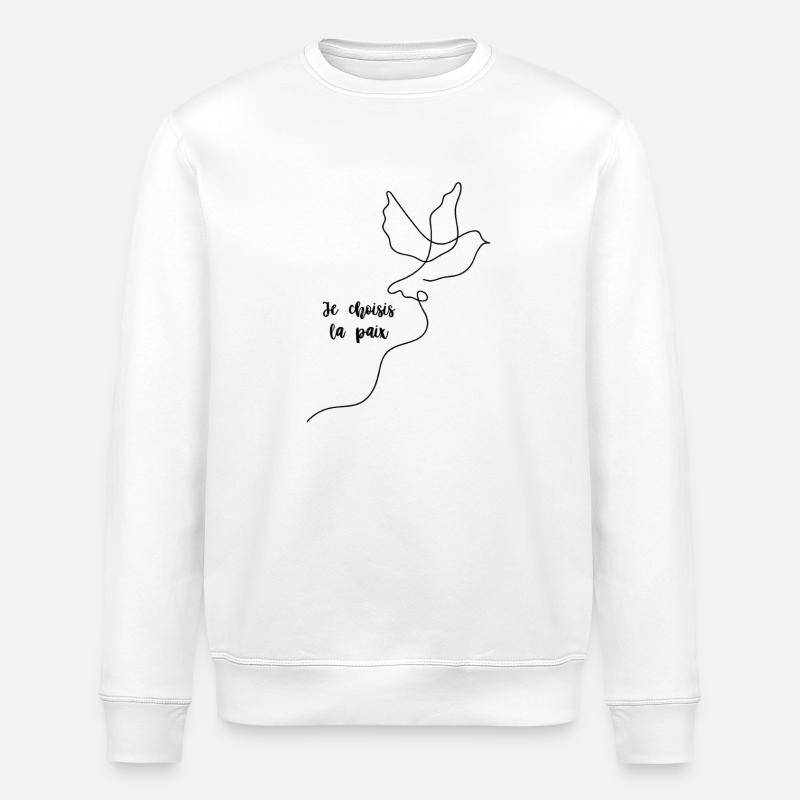 I choose peace - Stanley/Stella ROLLER Unisex Organic Sweatshirt - white