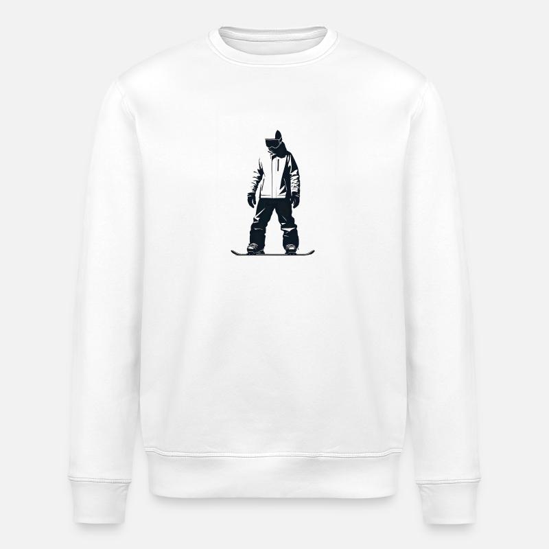 Snowboarder - Cool Silhouette Logo - Sweat bio ROLLER Stanley/Stella Unisexe - blanc