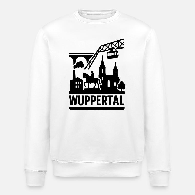 wuppertal silhouette - Stanley/Stella Unisex Bio-Sweatshirt ROLLER - Weiß