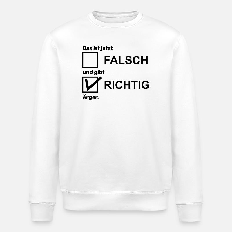 Real anger - Stanley/Stella ROLLER Unisex Organic Sweatshirt - white