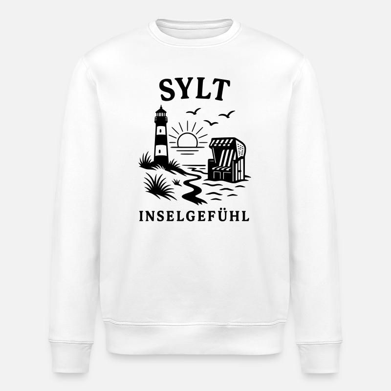 Sensation de l’île de Sylt - Sweat bio ROLLER Stanley/Stella Unisexe - blanc