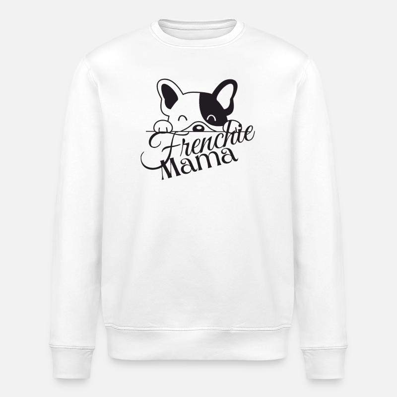Frenchie Mama Bouledogue français - Sweat bio ROLLER Stanley/Stella Unisexe - blanc