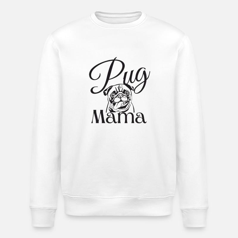 Mops-Mama - Stanley/Stella Unisex Bio-Sweatshirt ROLLER - Weiß