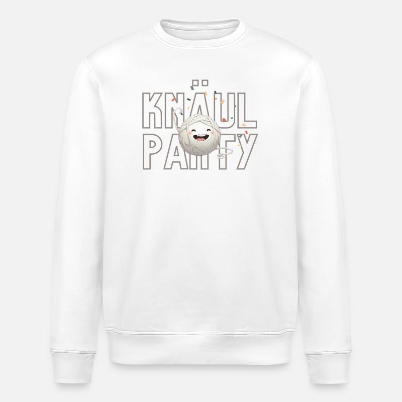 Garnkugel Party - Stanley/Stella Unisex Bio-Sweatshirt ROLLER - Weiß
