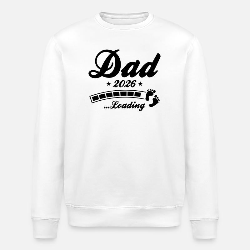 Dad 2026 Loading Papa - Stanley/Stella ROLLER Unisex Organic Sweatshirt - white