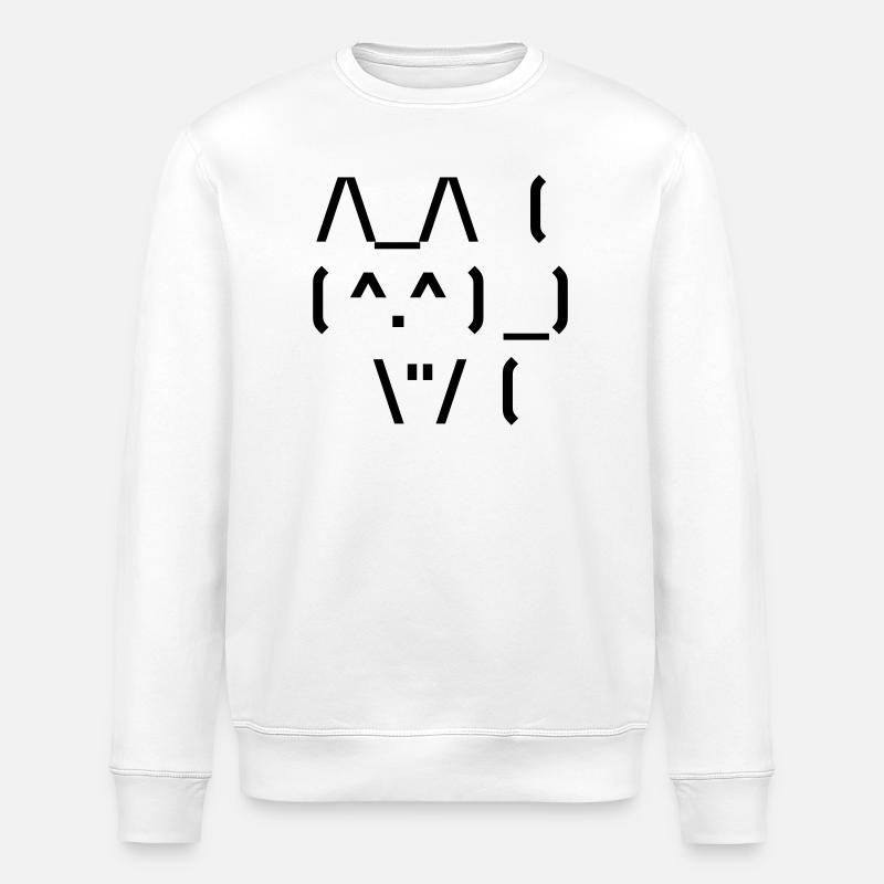 Chat mignon ASCII - Sweat bio ROLLER Stanley/Stella Unisexe - blanc