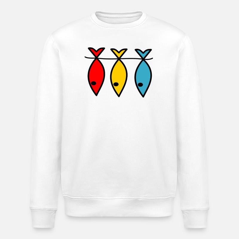 PÊCHE. RETRAITE. RETRAITE. RETRAITEE - Sweat bio ROLLER Stanley/Stella Unisexe - blanc