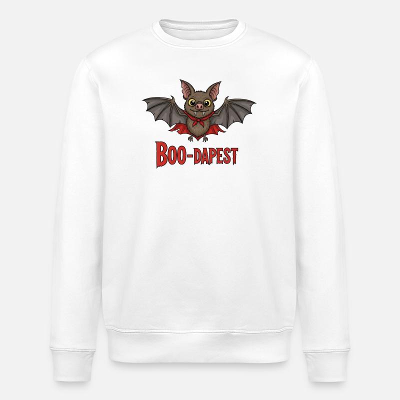 Boo-dapest Fun Trip - Stanley/Stella Unisex Bio-Sweatshirt ROLLER - Weiß