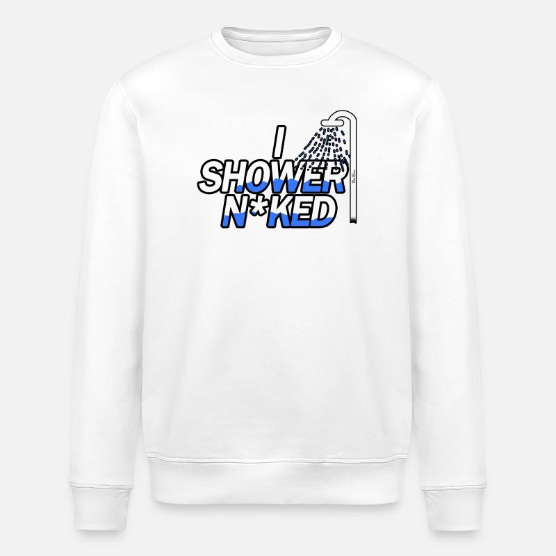 Unter der Dusche N*ked - Stanley/Stella Unisex Bio-Sweatshirt ROLLER - Weiß