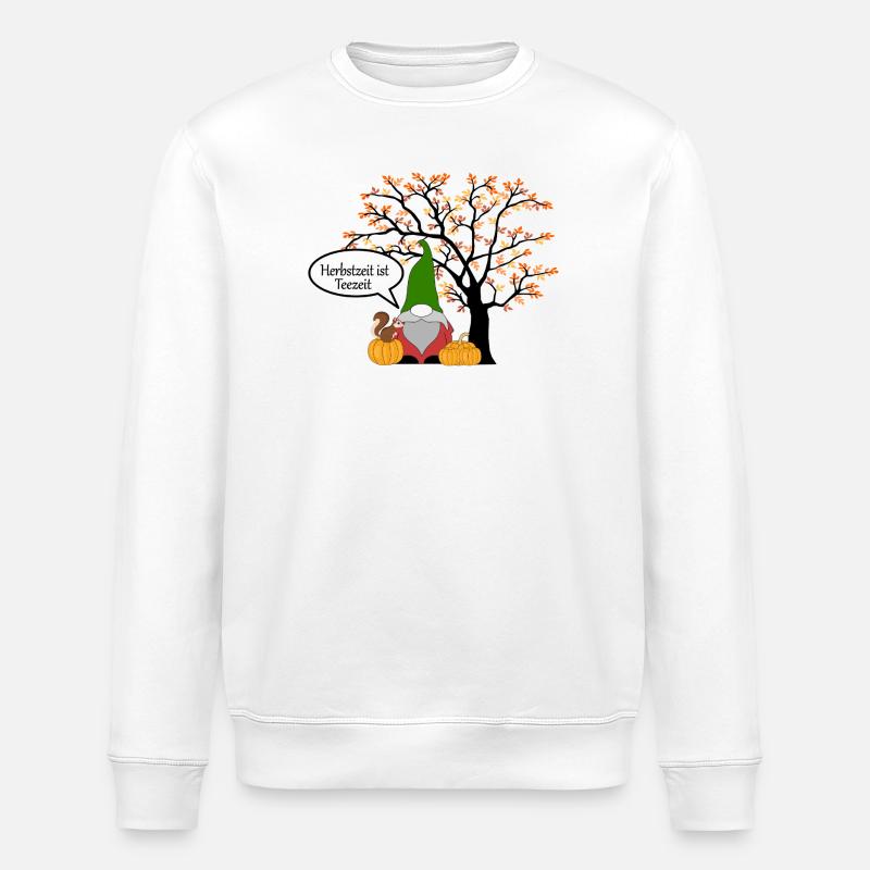 Gnome d’automne - Sweat bio ROLLER Stanley/Stella Unisexe - blanc