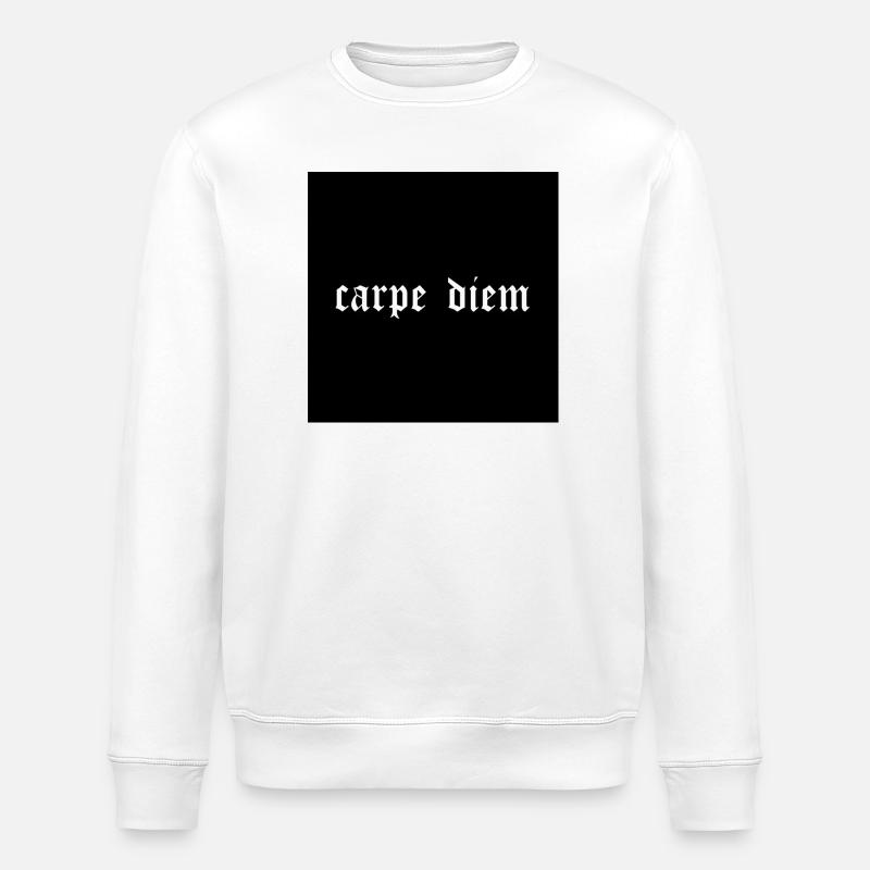 Carpe Diem Gothic T-Shirt - Stanley/Stella Unisex Bio-Sweatshirt ROLLER - Weiß