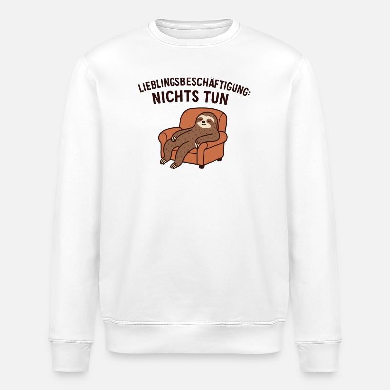 Lieblingsbeschäftigung Nicht tun - Stanley/Stella Unisex Bio-Sweatshirt ROLLER - Weiß