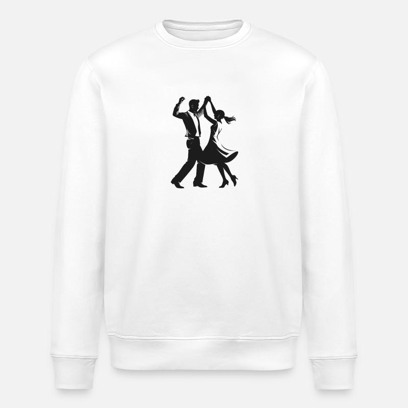 Couple dansant - Logo Cool Silhouette - Sweat bio ROLLER Stanley/Stella Unisexe - blanc