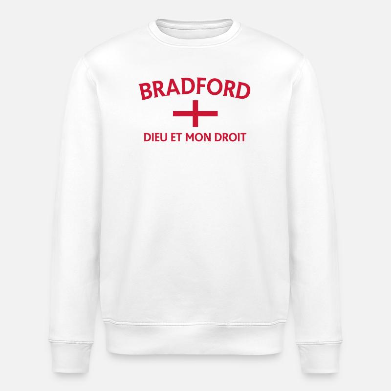 Drapeau de Bradford avec devise - Sweat bio ROLLER Stanley/Stella Unisexe - blanc