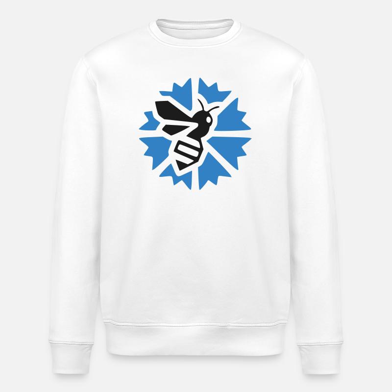 Abeille dans l’étoile de la fleur - Sweat bio ROLLER Stanley/Stella Unisexe - blanc