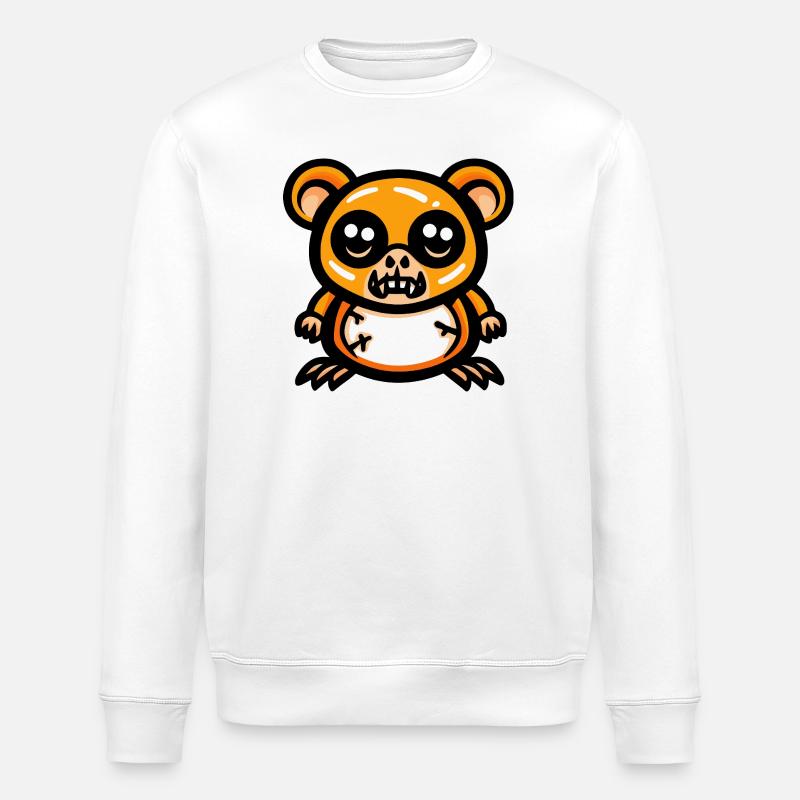Hamster Halloween Comic Lustig - Stanley/Stella Unisex Bio-Sweatshirt ROLLER - Weiß
